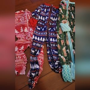 9 month & 12 month christmas bamboo pajamas bundle